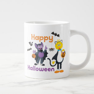 Big Bird and Count Happy halloween Jumbo Mugg