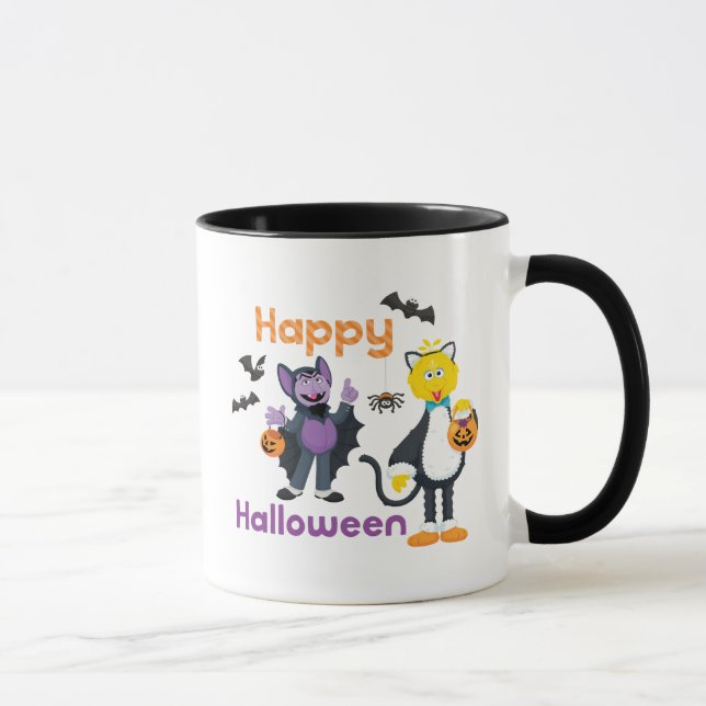 Big Bird and Count | Happy halloween Mugg (Höger)