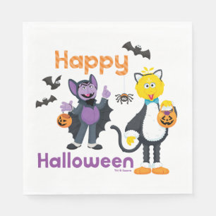 Big Bird and Count Happy halloween Pappersservett
