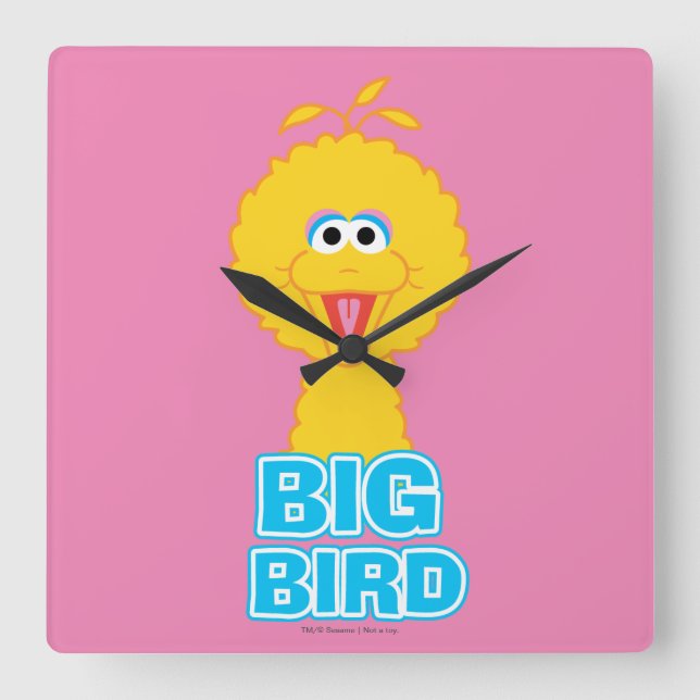 Big Bird Classic Stil Fyrkantig Klocka (Framsida)