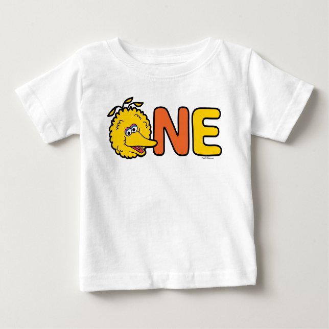 Big Bird First Birthday T Shirt (Framsida)