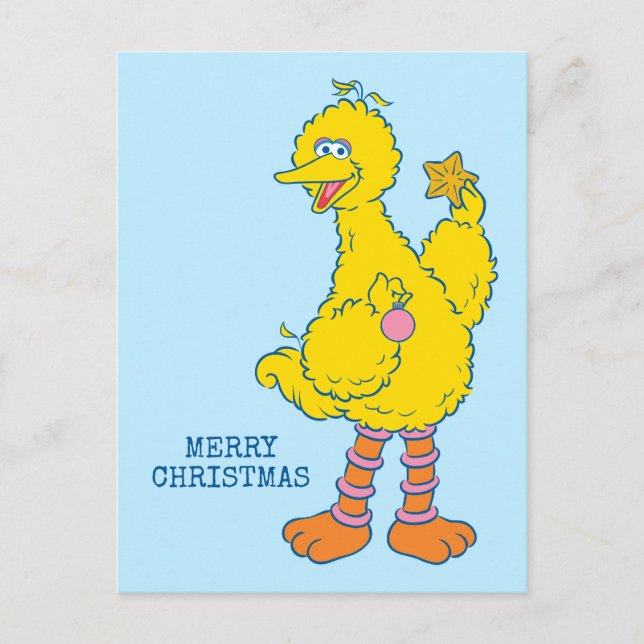 Big Bird Holding jul Ornaments Vykort (Framsida)