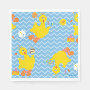 Big Bird Party Chevron Mönster Pappersservett
