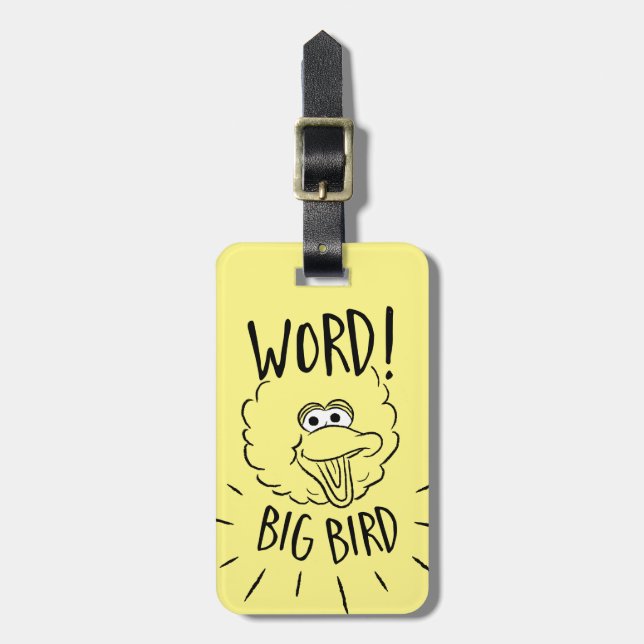 Big Bird Skate Logotyp - Ord! Big Bird Bagagebricka (Vertikal Framsida)