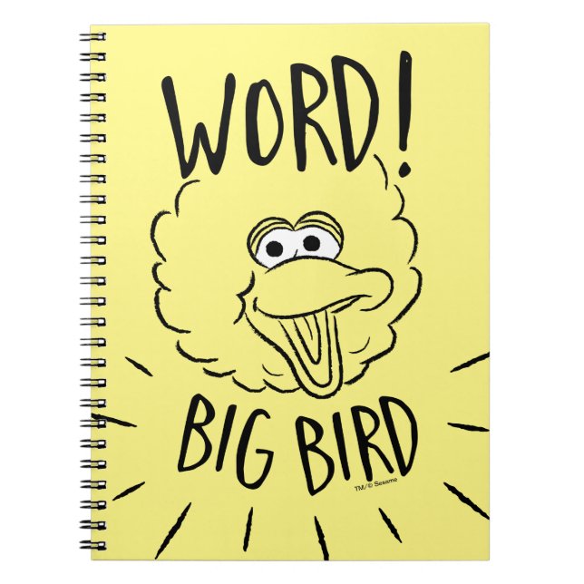 Big Bird Skate-logotyp - Word! Big Bird Anteckningsbok (Framsidan)
