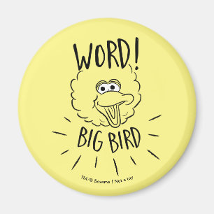 Big Bird Skate-logotyp - Word! Big Bird Magnet