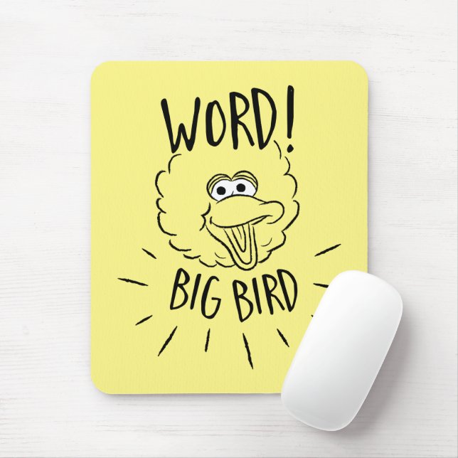 Big Bird Skate-logotyp - Word! Big Bird Musmatta (Med mus)