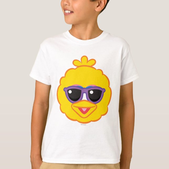 Big Bird Smiling Ansikte med solglasögon T Shirt (Framsida)