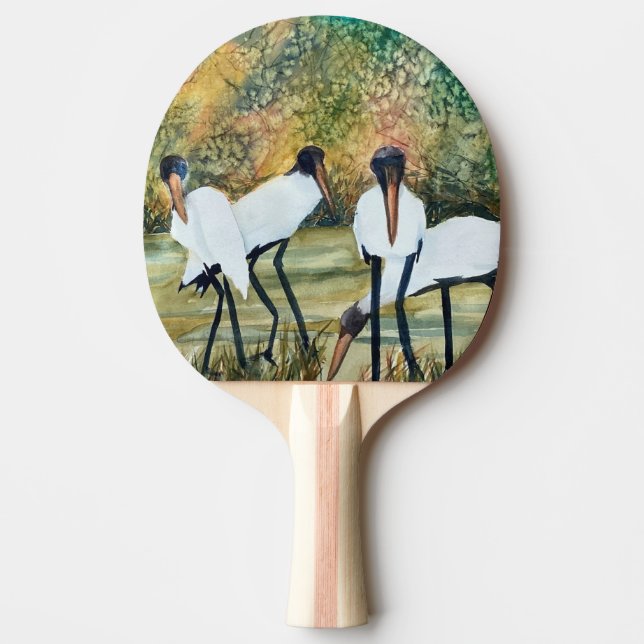 Big Birds Stork Art White Woodstorks Pingisracket (Framsidan)