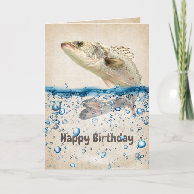 Big Birthday Fish i Vatten Kort (Framsida)