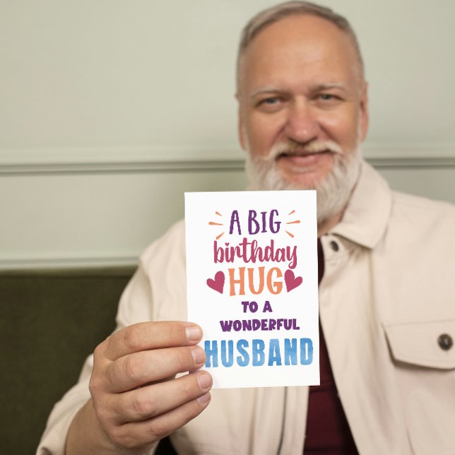 Big Birthday Hug Anpassningsbar Birthday Card för  Julkort (Skapare uppladdad)