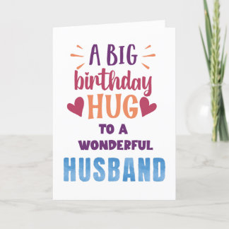 Big Birthday Hug Anpassningsbar Birthday Card för  Tack Kort