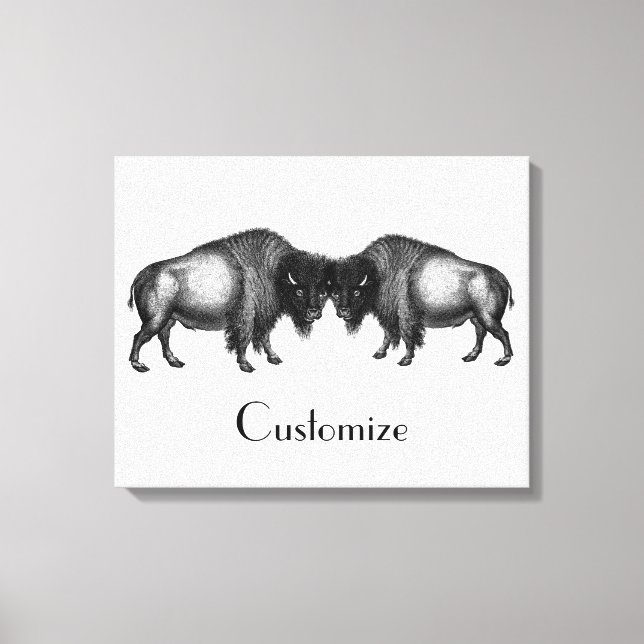 Big Bison Buffalo Thunder_Cove Canvastryck (Framsida)