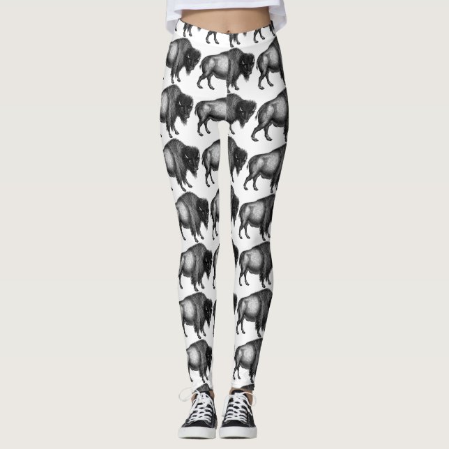 Big Bison Buffalo Thunder_Cove  Leggings (Framsida)