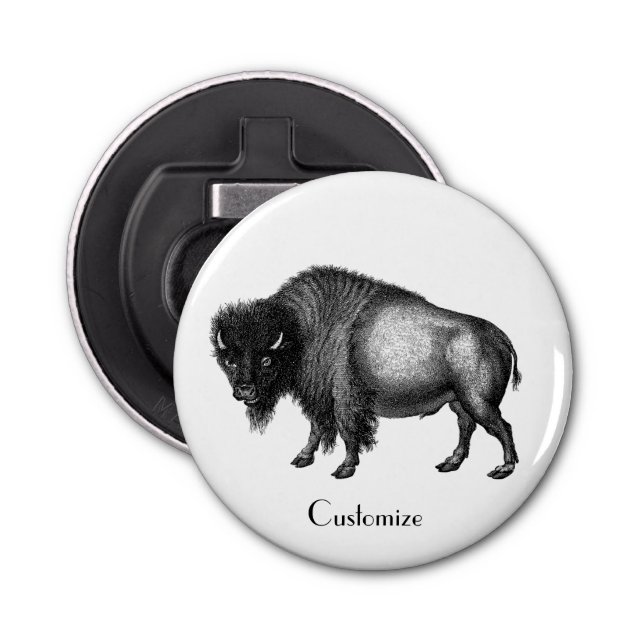 Big Bison Buffalo Thunder_Cove Silver Plated Nec Flasköppnare (Framsidan)