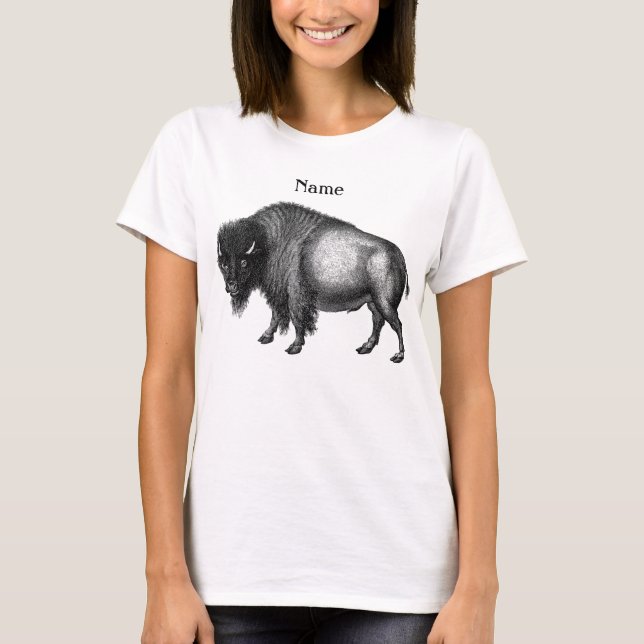 Big Bison Buffalo Thunder_Cove  T Shirt (Framsida)