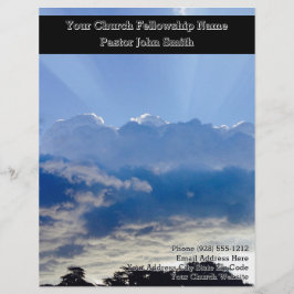 Big Blå himmel Church Business Brevhuvud