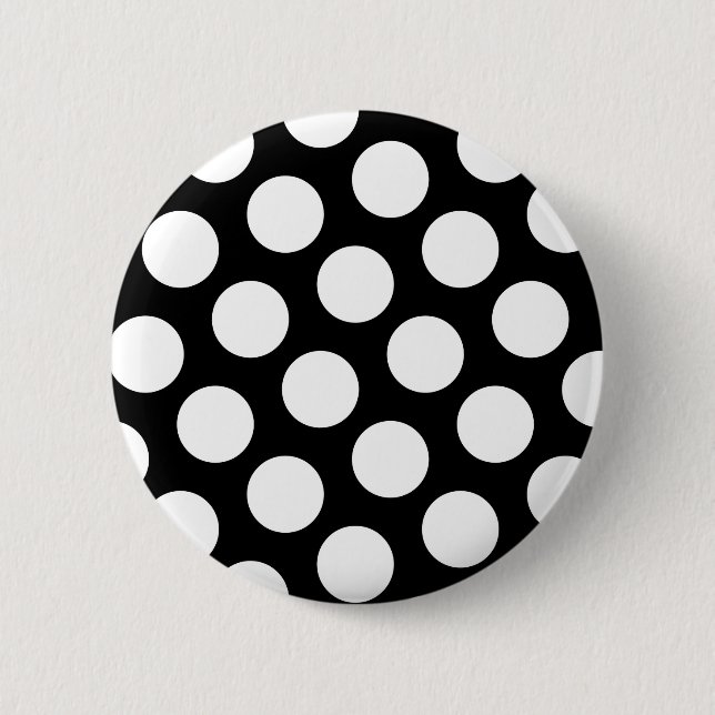 Big Black and White Polka dots Knapp (Framsida)