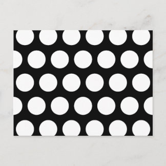 Big Black and White Polka dots Vykort