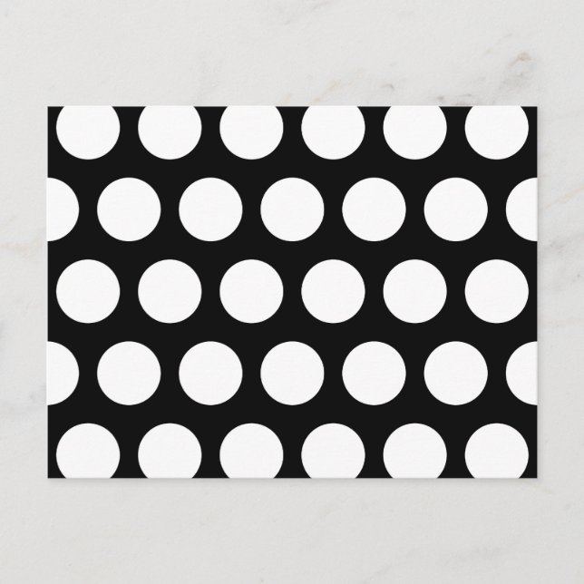 Big Black and White Polka dots Vykort (Framsida)