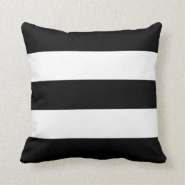 Big Black and White Rand Kudde