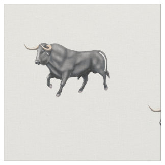 Big Black Bull Brshed Cotton Fabric Tyg