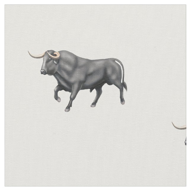 Big Black Bull Brshed Cotton Fabric Tyg (Närbild)