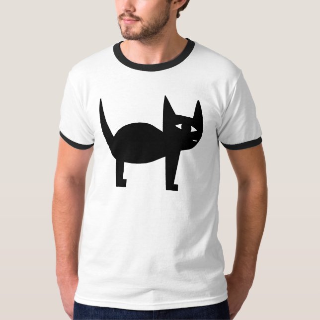 Big Black Cat T-shirt (Framsida)