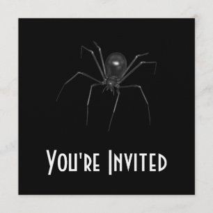 Big Black Creepy 3D Spider Inbjudningar