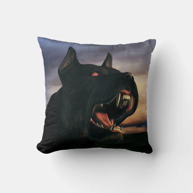 Big, black dog kudde (Framsida)