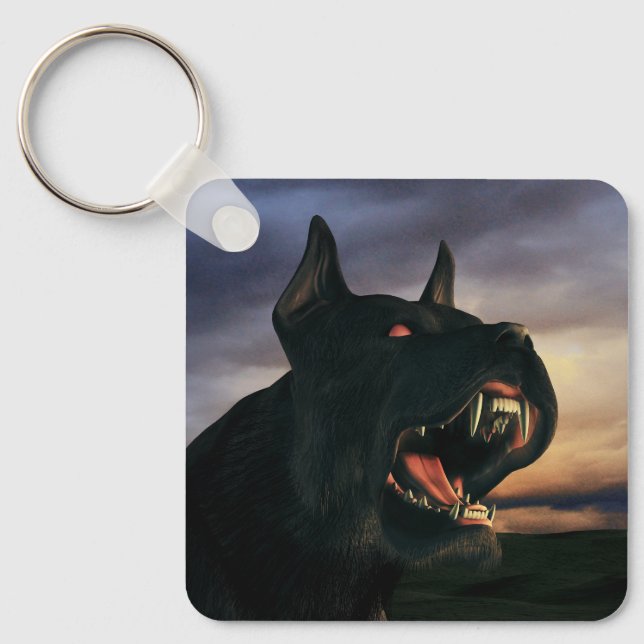 Big, black dog nyckelring (Framsida)