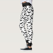 Big Black Fladdermus Halloween Byxor Leggings