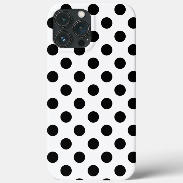 Big Black Polka Dots On White Cool Stylish Pattern (Baksida)
