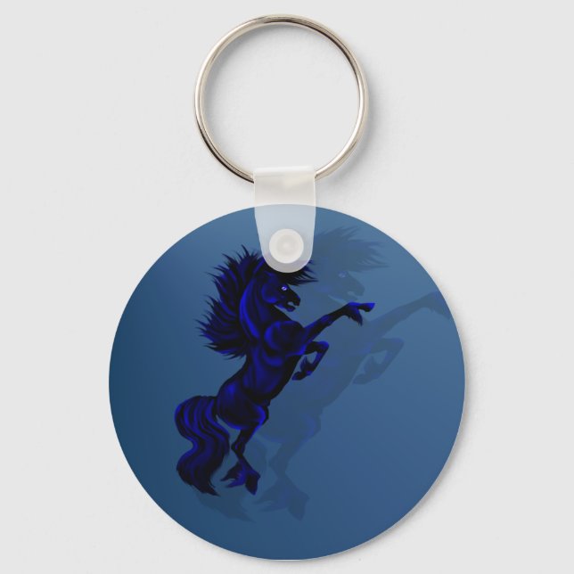 Big Black Stallion Keychain Nyckelring (Framsida)