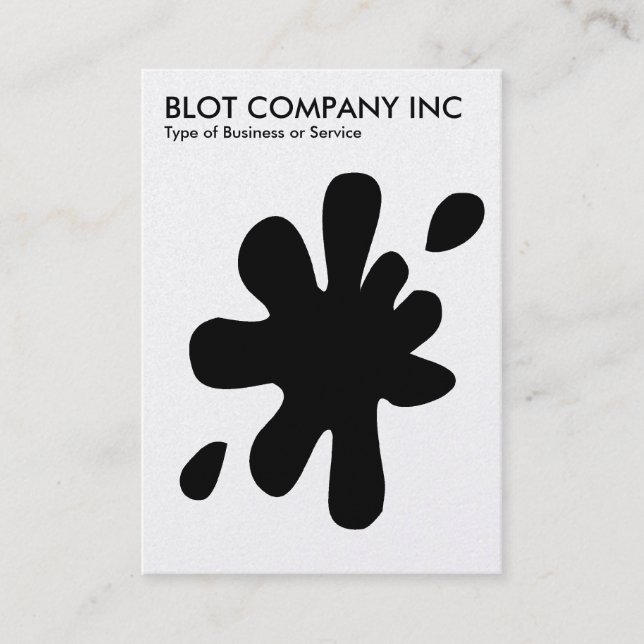 Big Blot - Black on White (Platinum Card) Visitkort (Framsida)