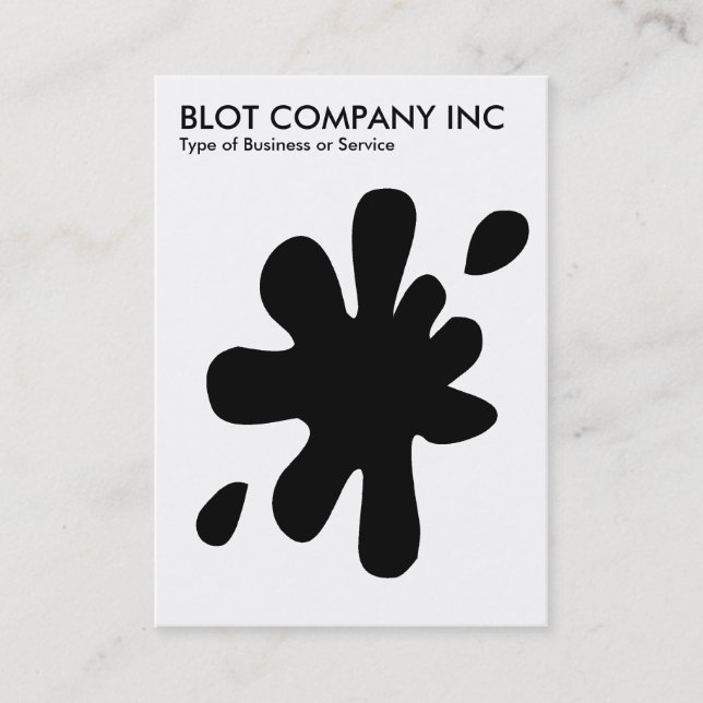 Big Blot - Black on White Visitkort (Framsida)
