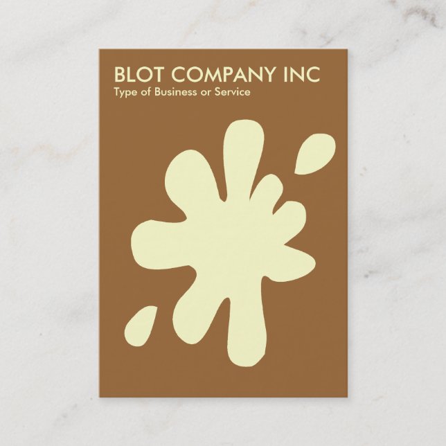 Big Blot - Cream on Brown 996633 Visitkort (Framsida)