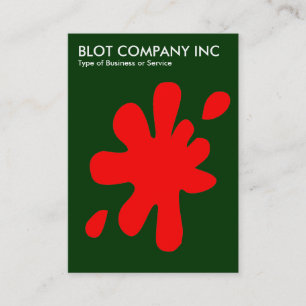 Big Blot - Red on Mörk grönt 003300 Visitkort