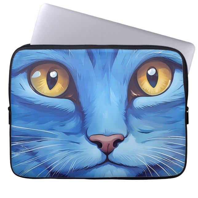Big Blue Cat Laptop Fodral (Framsidan)