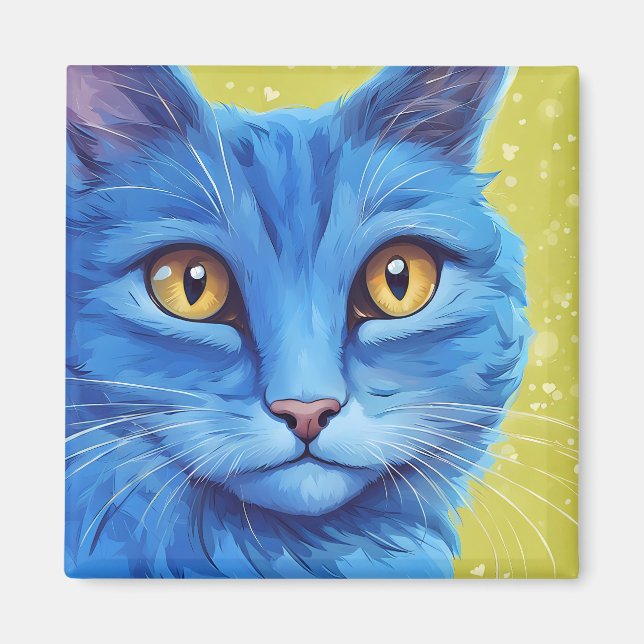 Big Blue Cat Magnet (Framsidan)