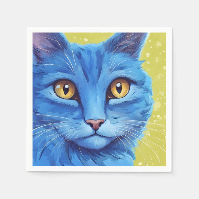 Big Blue Cat. Pappersservett (Framsidan)