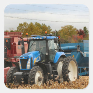 Big Blue Fyrkantigt Klistermärke