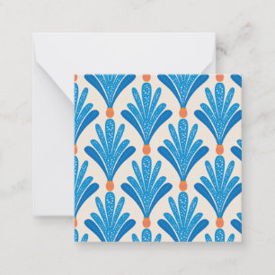 Big Blue Handflatan i Tiny Orange Planters Anteckningskort