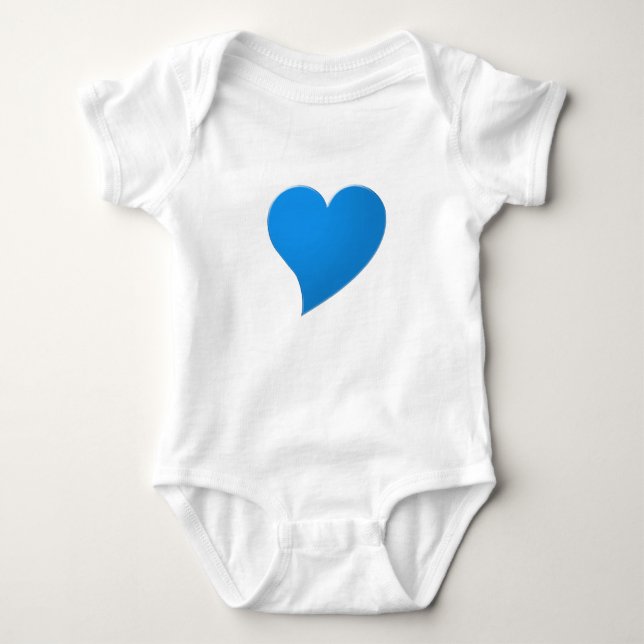 Big Blue Heart, Kärlek, vit T Shirt (Framsida)