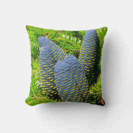 Big Blue koreansk Fir Träd Cones Kudde