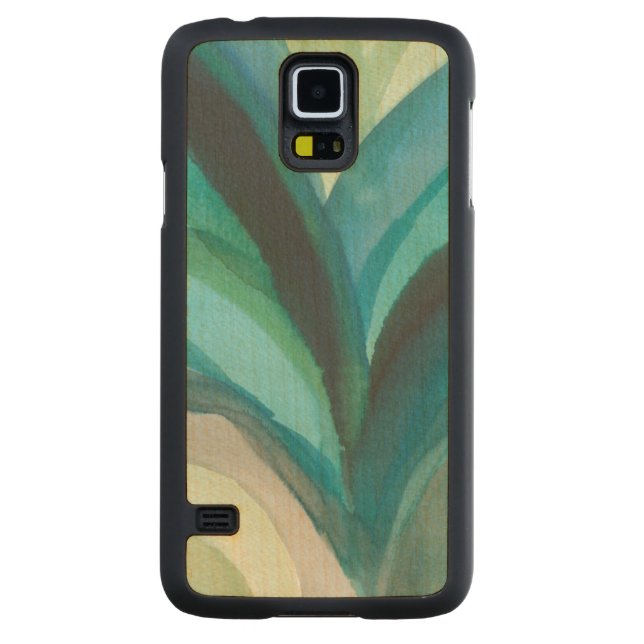 Big Blue Löv I Carved Lönn Galaxy S5 Skal (Baksidan)