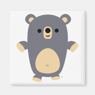 Big Blue-Tecknad Bear-magnet Magnet