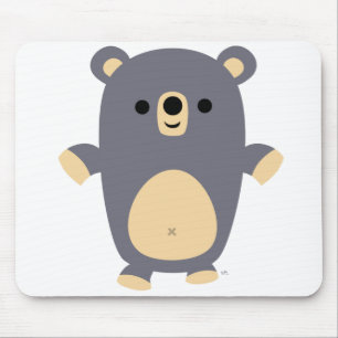 Big Blue Tecknad Bear mousserande Musmatta