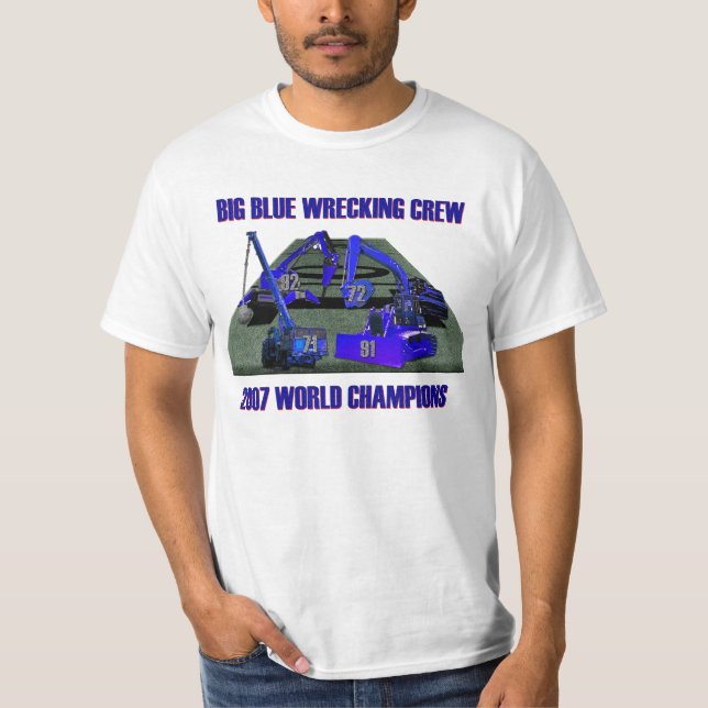 Big Blue Wrecking Crew Tee Shirt (Framsida)
