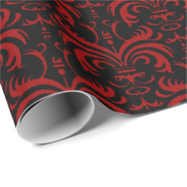 Big Bold Damask (röd) Presentpapper